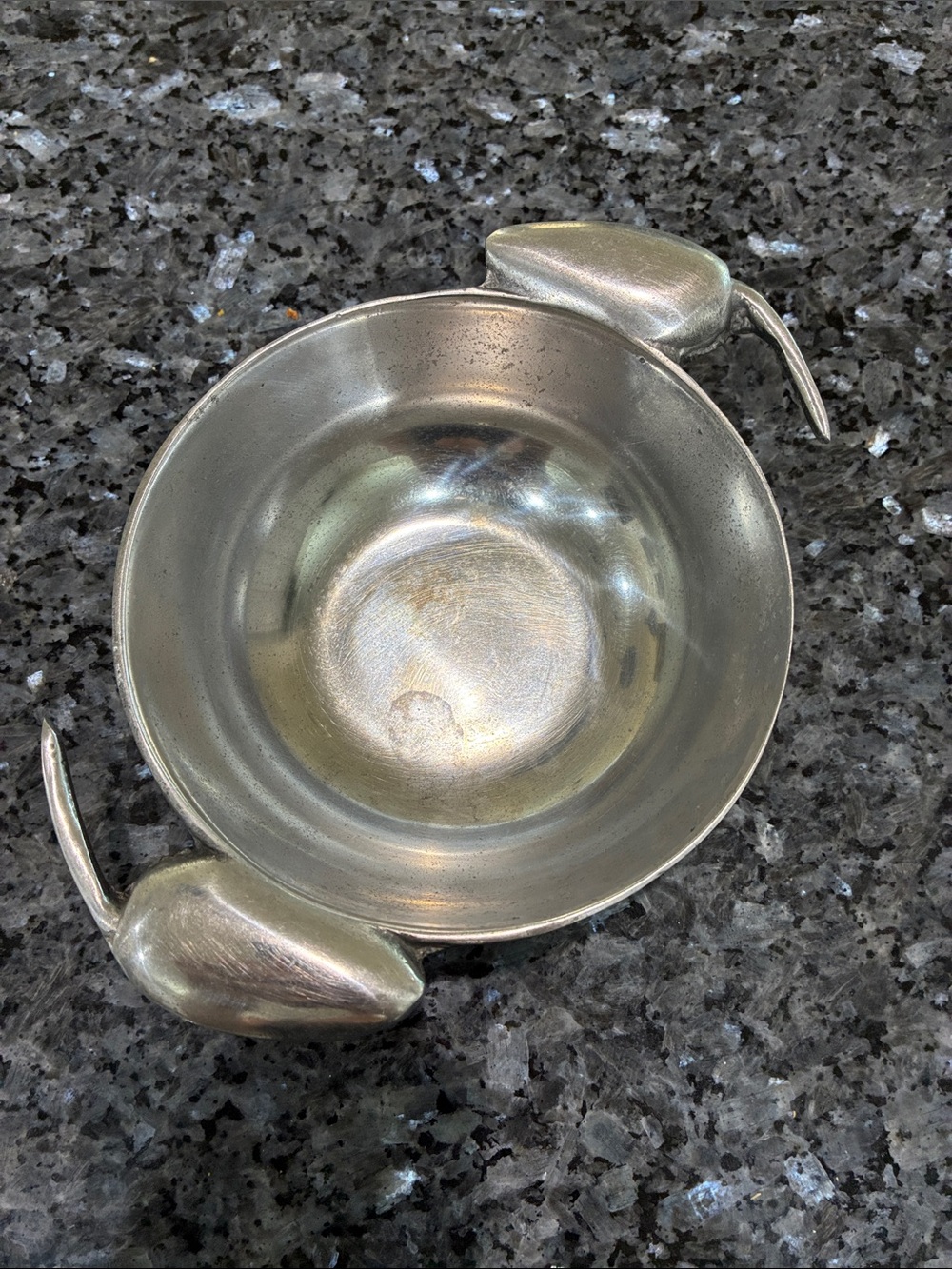Vintage Pewter Chili Pepper Handle Candy Dish